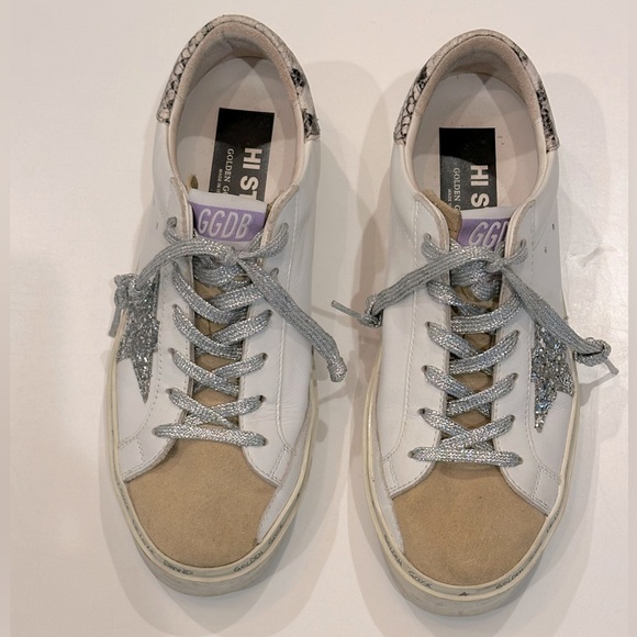 Golden Goose Hi Star Cappuccino, Silver, and Lavender. Limited edition - Picture 5 of 8